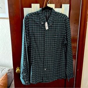 J. Crew Blue & Green Plaid Men's Button Down Shirt
